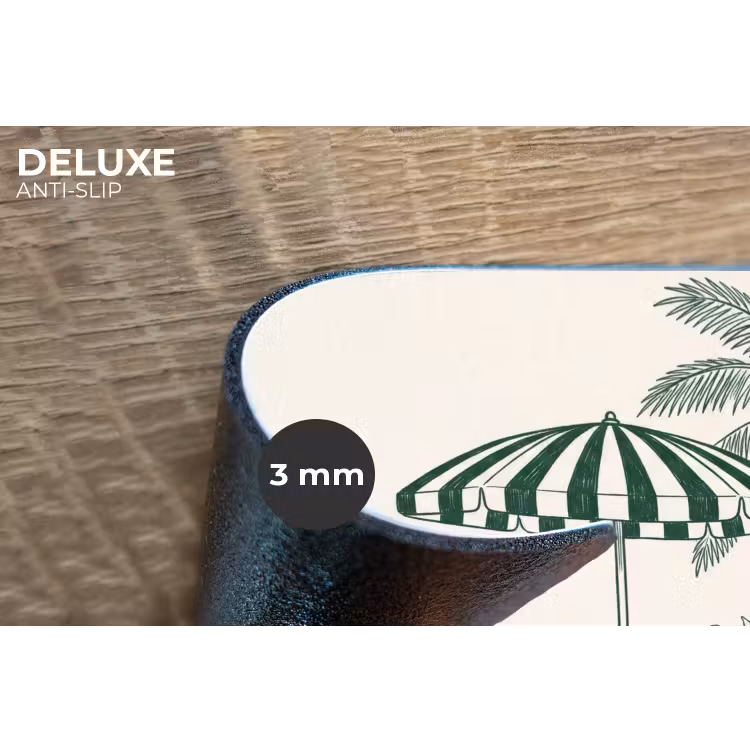 Terras - Illustratie - Groen Placemat vinyl groot -closeup