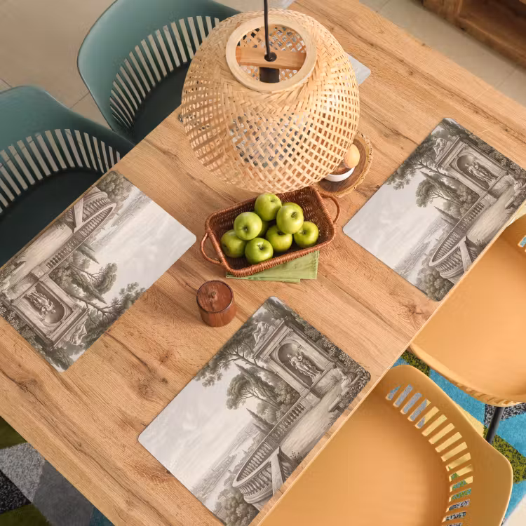 Terras - Stad - Uitzicht - Rivier Placemat vinyl groot -zzsfeer5_Kitchenyeah-website