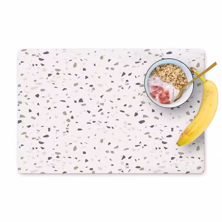 Terrazzo - Patroon - Créme Placemat vinyl groot 368 -zzzproduct_Kitchenyeah-website
