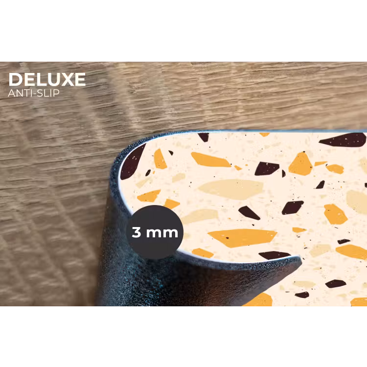 Terrazzo - Patroon - Geel - Placemat vinyl groot 368 -closeup