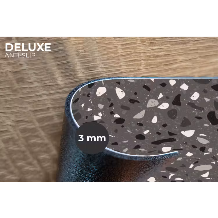 Terrazzo - Patroon - Grijs Placemat vinyl groot 368 -closeup