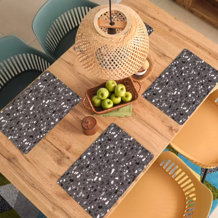 Terrazzo - Patroon - Grijs Placemat vinyl groot 368 -zzsfeer5_Kitchenyeah-website