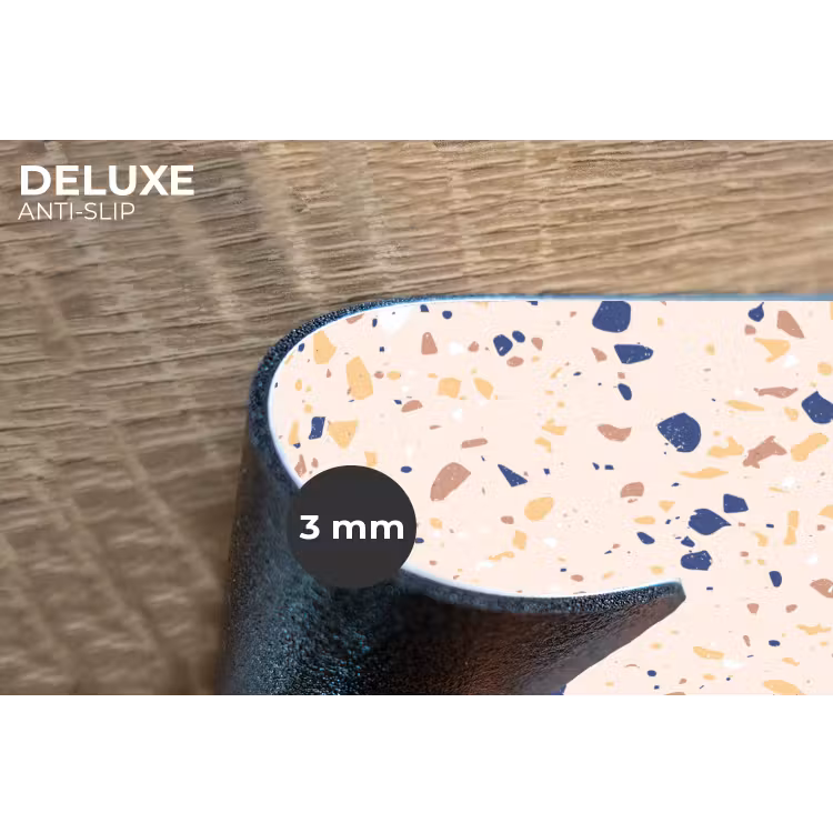 Terrazzo -  Patroon - Kleurrijk - Indigo Placemat vinyl groot 368 -closeup