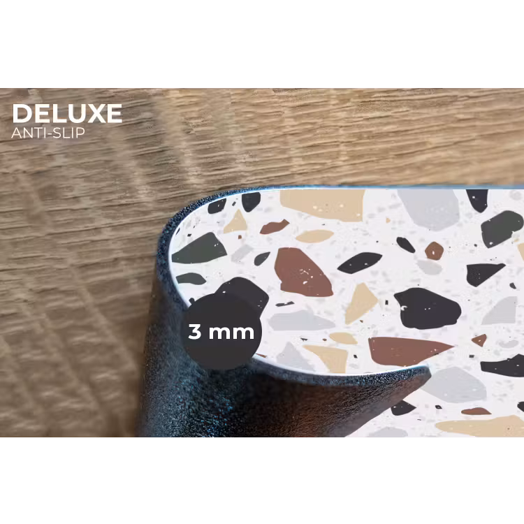 Terrazzo - Patroon - Kleurrijk - Klei Placemat vinyl groot 368 -closeup