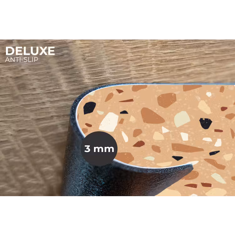 Terrazzo - Patroon - Kleurrijk - Oranje Placemat vinyl groot 368 -closeup