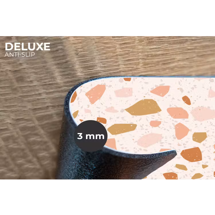 Terrazzo - Patroon - Kleurrijk - Zalm Placemat vinyl groot 368 -closeup