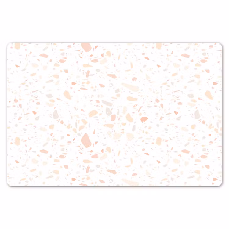 Terrazzo - Patroon - Wit - Perzik Placemat vinyl groot 368 -zzsfeer1_Kitchenyeah-website