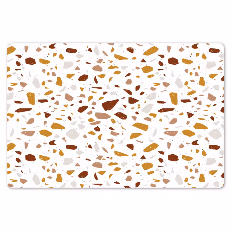 Terrazzo - Patroon - Wit - Urban Placemat vinyl groot 368 -zzsfeer1_Kitchenyeah-website