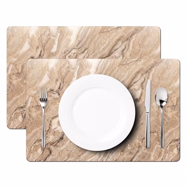 Textuur - Aders - Abstract - Modern - Beige Placemat vinyl groot -zzsfeer2_Kitchenyeah-website
