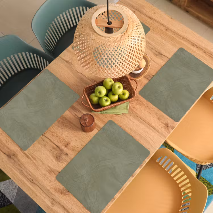 Textuur - Betonlook - Achtergrond - Modern - Groen Placemat vinyl groot -zzsfeer5_Kitchenyeah-website