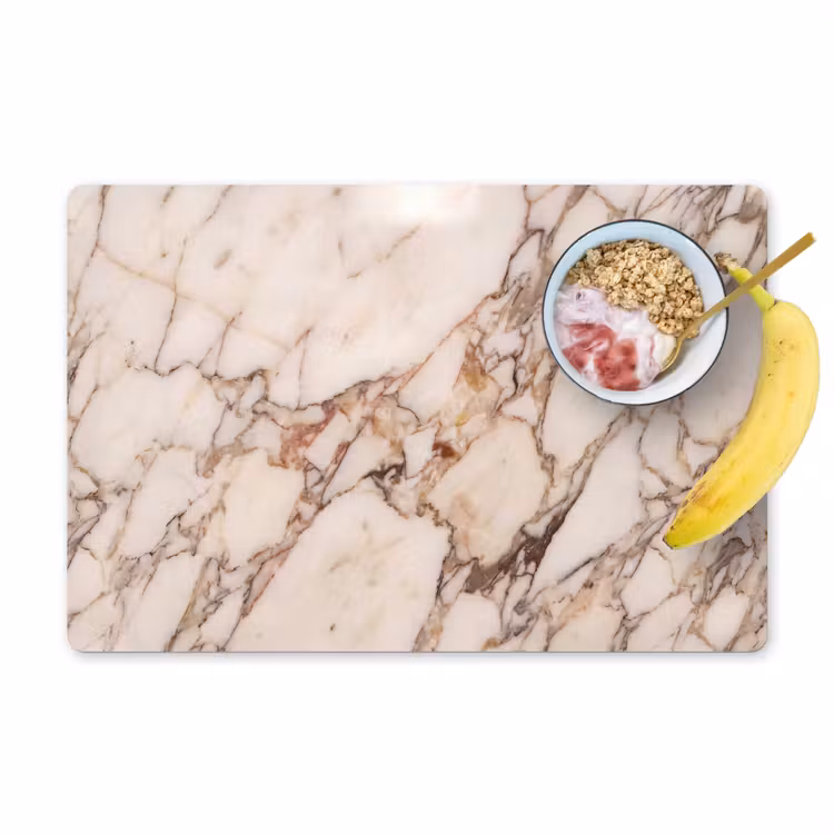 Textuur - Gesteente - Aderen - Abstract - Wit Placemat vinyl groot -zzzproduct_Kitchenyeah-website