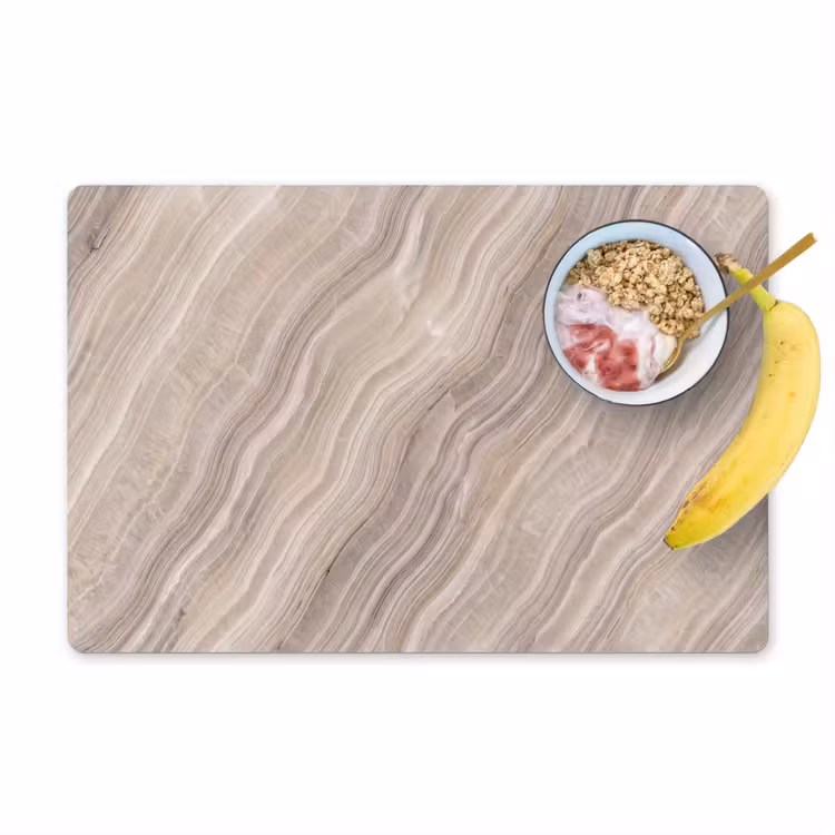 Textuur - Golvend - Abstract - Modern - Beige Placemat vinyl groot -zzzproduct_Kitchenyeah-website