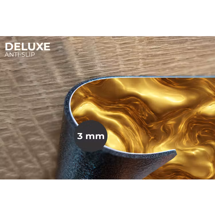 Textuur - Vloeibaar - Organisch - Goud Placemat vinyl groot 368 -closeup