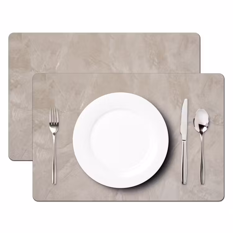 Textuur - Wand - Modern - Beige - Abstract Placemat vinyl groot -zzsfeer2_Kitchenyeah-website