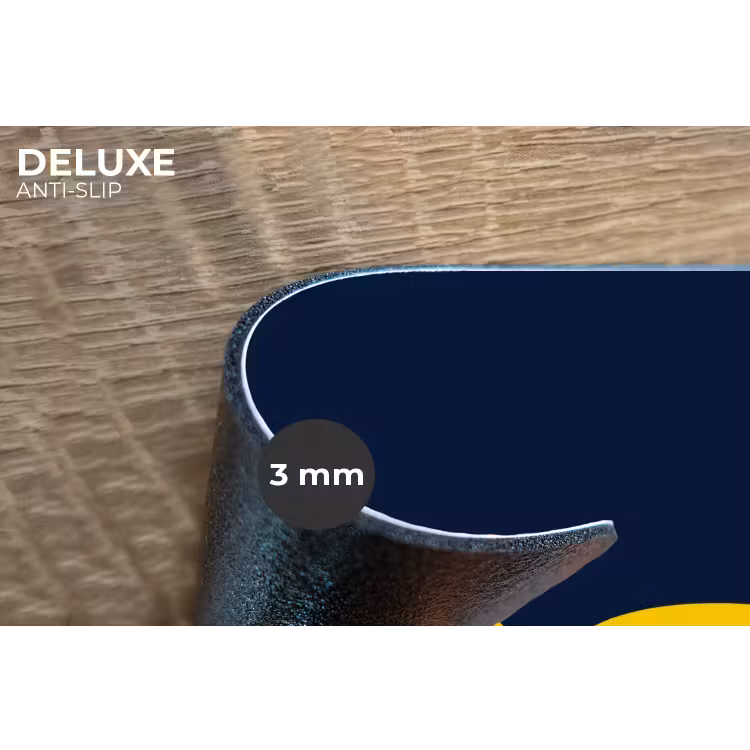 Think big - Blauw - Geel Placemat vinyl groot -closeup