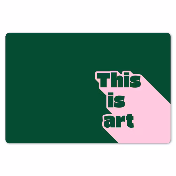 This is art - Schaduw - Roze Placemat vinyl groot -zzsfeer1_Kitchenyeah-website