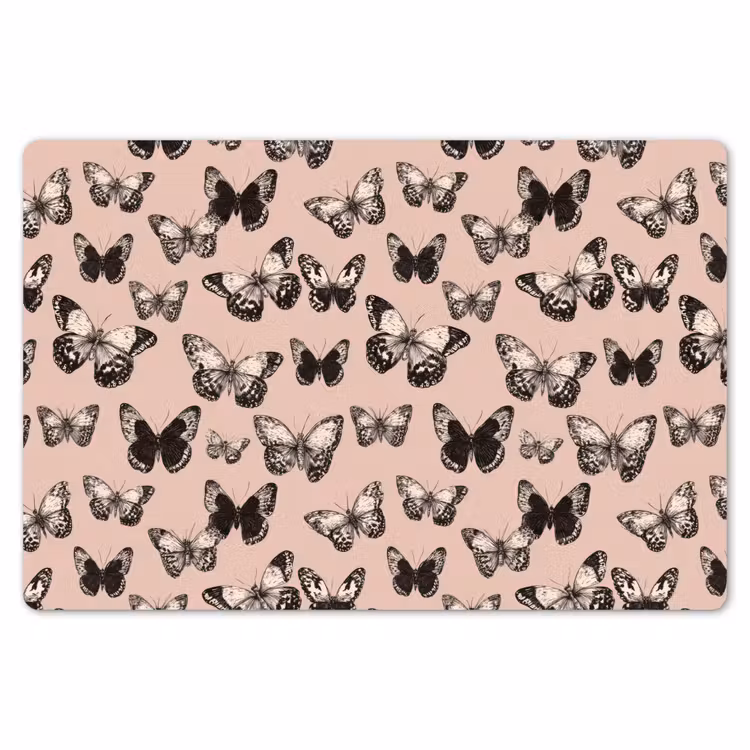 Tijdloos - Vlinders - Perzik Placemat vinyl groot 368 -zzsfeer1_Kitchenyeah-website