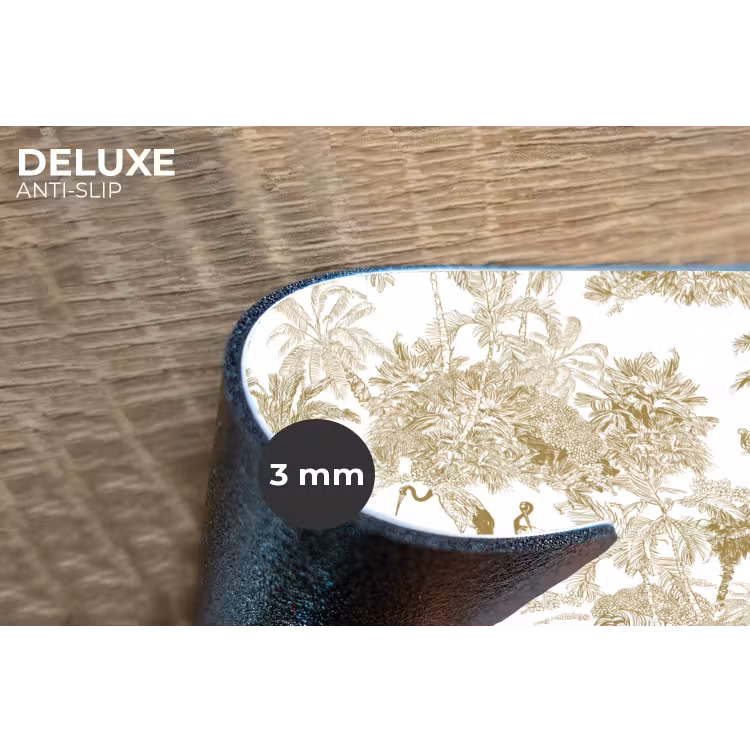 Tijger - Jungle - Vogel - Beige Placemat vinyl groot 368 -closeup