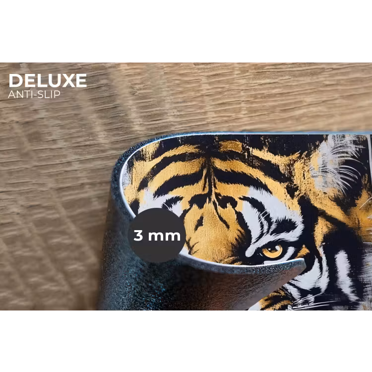 Tijger - Verfspatten - Goud Placemat vinyl groot -closeup