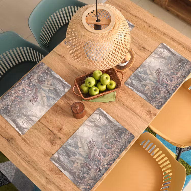 Tijger - Welp - Jungle - Illustratie - Dieren Placemat vinyl groot -zzsfeer5_Kitchenyeah-website