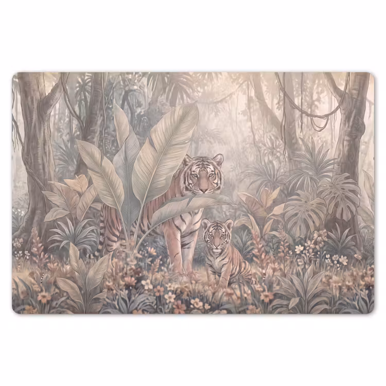Tijger - Welp - Jungle - Illustratie - Dieren Placemat vinyl groot -zzsfeer1_Kitchenyeah-website