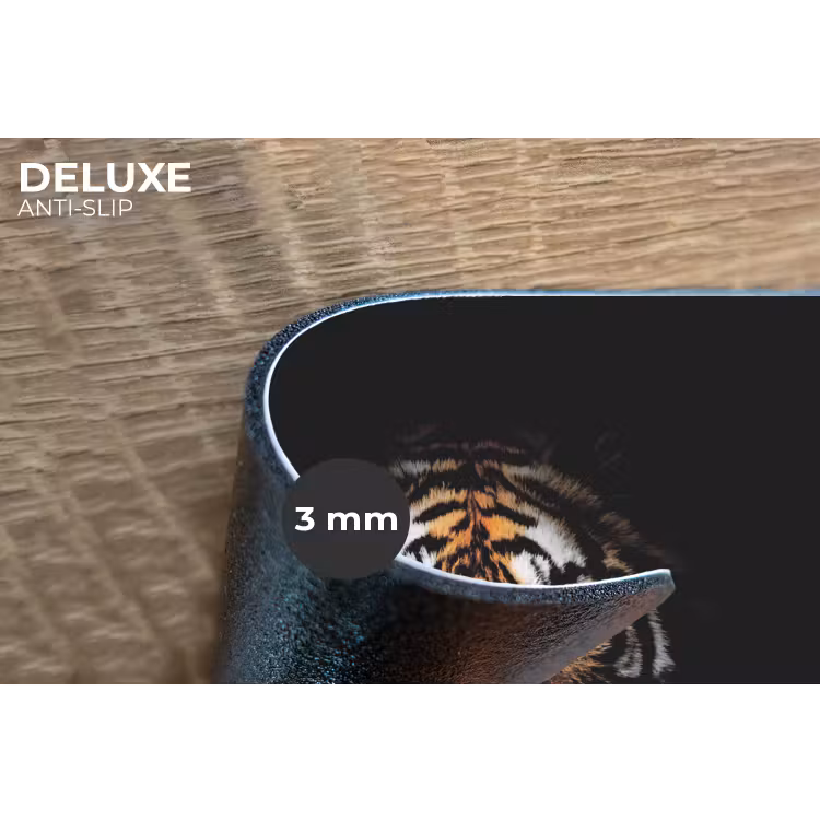 Tijger - Wilde dieren - Portret - Zwart - Dieren Placemat vinyl groot -closeup