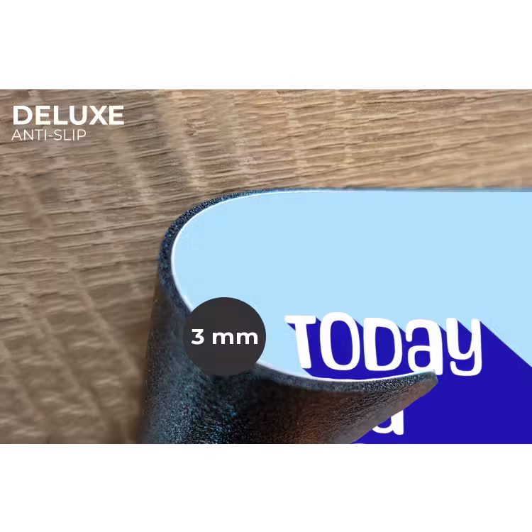 Today is a good day - Blauw - Schaduw Placemat vinyl groot -closeup