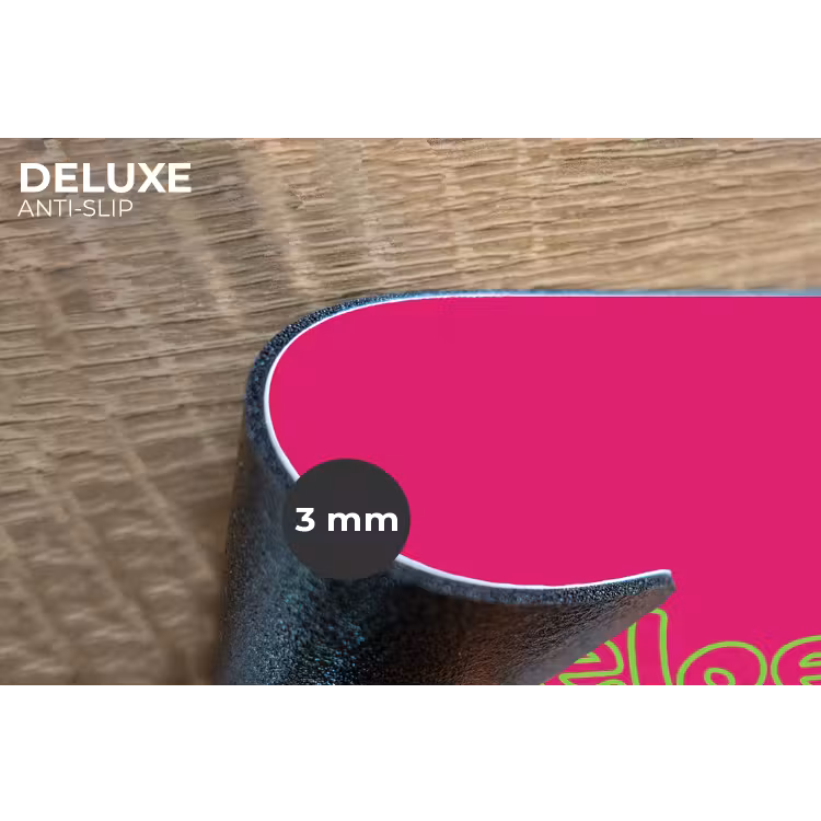 Toedeloe - Groen - Roze Placemat vinyl groot -closeup