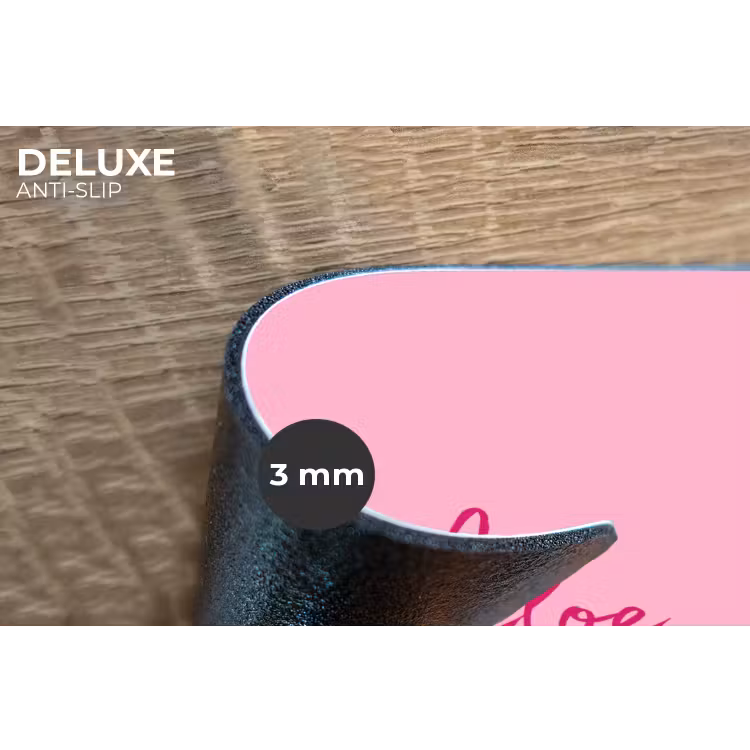 Toedeloe - Roze - Minimalistisch Placemat vinyl groot -closeup