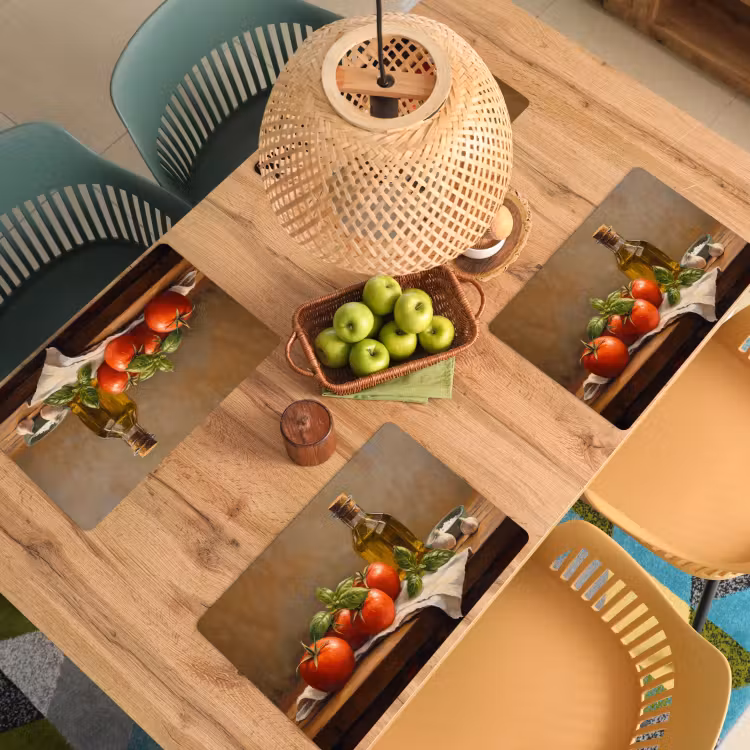 Tomaten - Olijfolie - Stilleven Placemat vinyl groot -zzsfeer5_Kitchenyeah-website