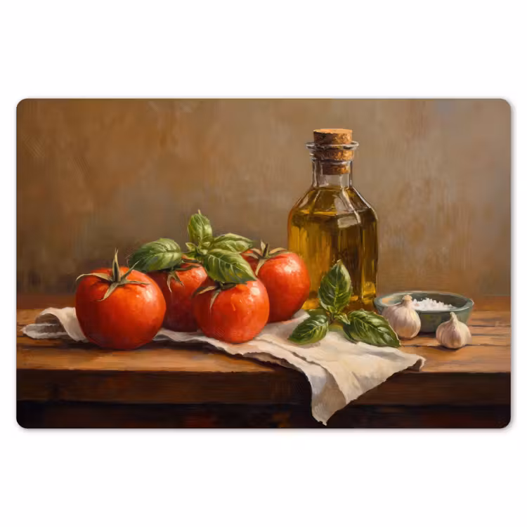 Tomaten - Olijfolie - Stilleven Placemat vinyl groot -zzsfeer1_Kitchenyeah-website