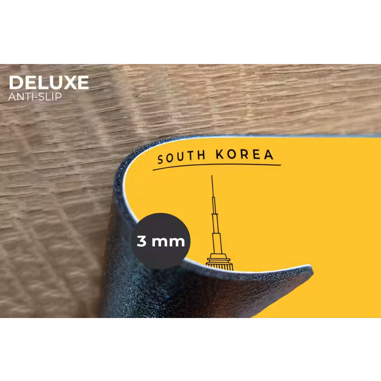 Toren - Seoul - Architectuur - Minimalistisch - Geel Placemat vinyl groot -closeup