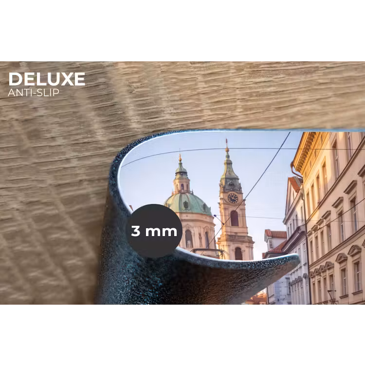 Tram - Straat - Stadsgezicht - Klassiek - Rood Placemat vinyl groot -closeup