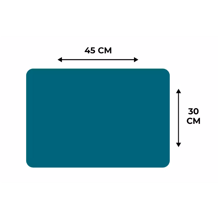 Tropical - Peacock - Blauw Placemat vinyl groot 368 -specs