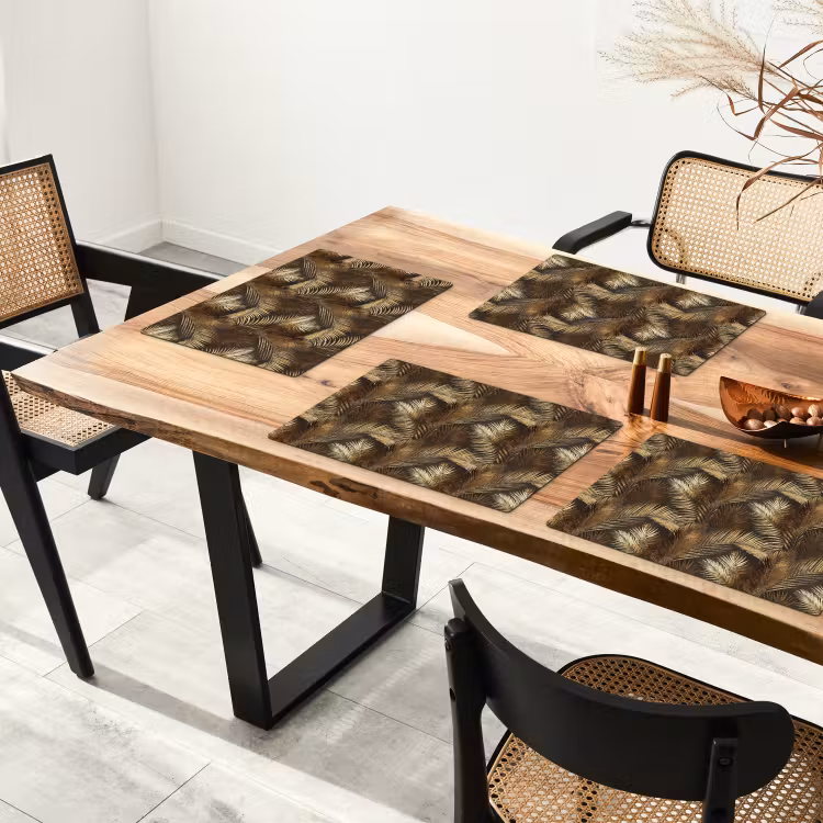 Tropisch - Bladeren - Goud Placemat vinyl groot 368 -zzsfeer4_Kitchenyeah-website