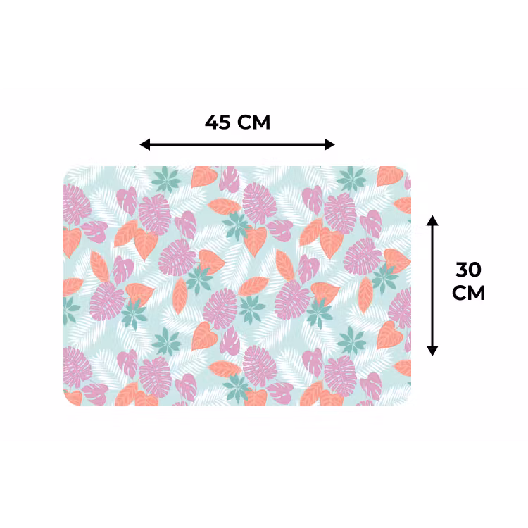 Tropisch - Bladeren - Pastel Placemat vinyl groot 368 -specs