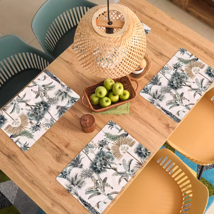 Tropisch - Bomen - Bladeren - Jungle Placemat vinyl groot -zzsfeer5_Kitchenyeah-website