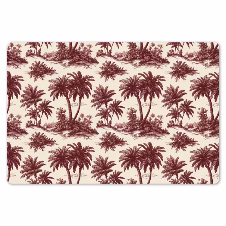 Tropisch - Geometrisch - Bordeauxrood Placemat vinyl groot 368 -zzsfeer1_Kitchenyeah-website