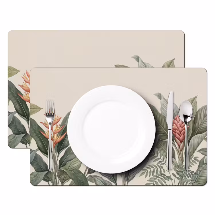 Tropisch - Planten - Modern - Groen Placemat vinyl groot -zzsfeer2_Kitchenyeah-website
