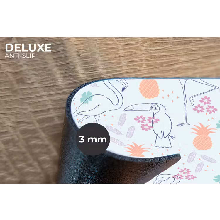 Tropisch - Vogels - Ananas Placemat vinyl groot 368 -closeup