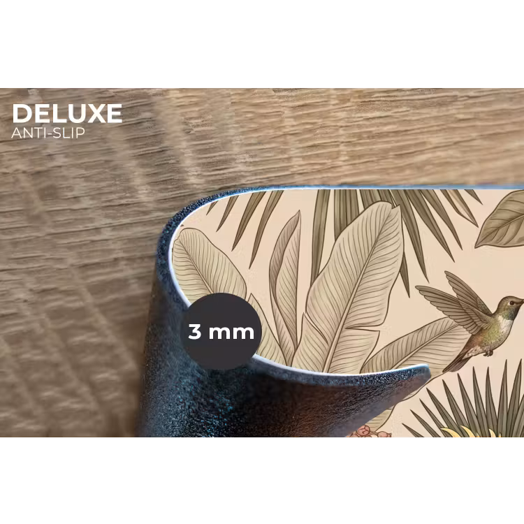 Tropisch - Vogels - Beige Placemat vinyl groot -closeup