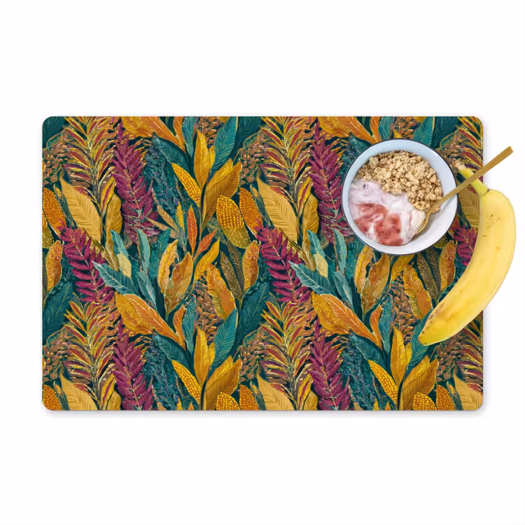 Tropische - Botanisch - Patroon - Kleurrijk - Exotisch Placemat vinyl groot 368 -zzzproduct_Kitchenyeah-website