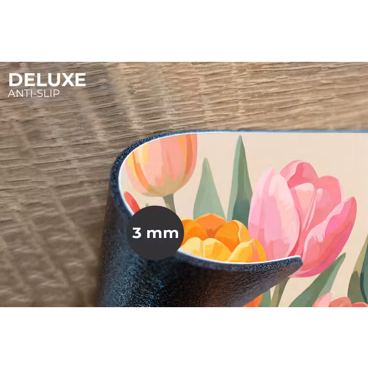 Tulpen - Abstract - Kleurrijk Placemat vinyl groot -closeup