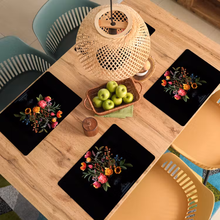 Tulpen - Bessen - Boeket - Vaas Placemat vinyl groot -zzsfeer5_Kitchenyeah-website