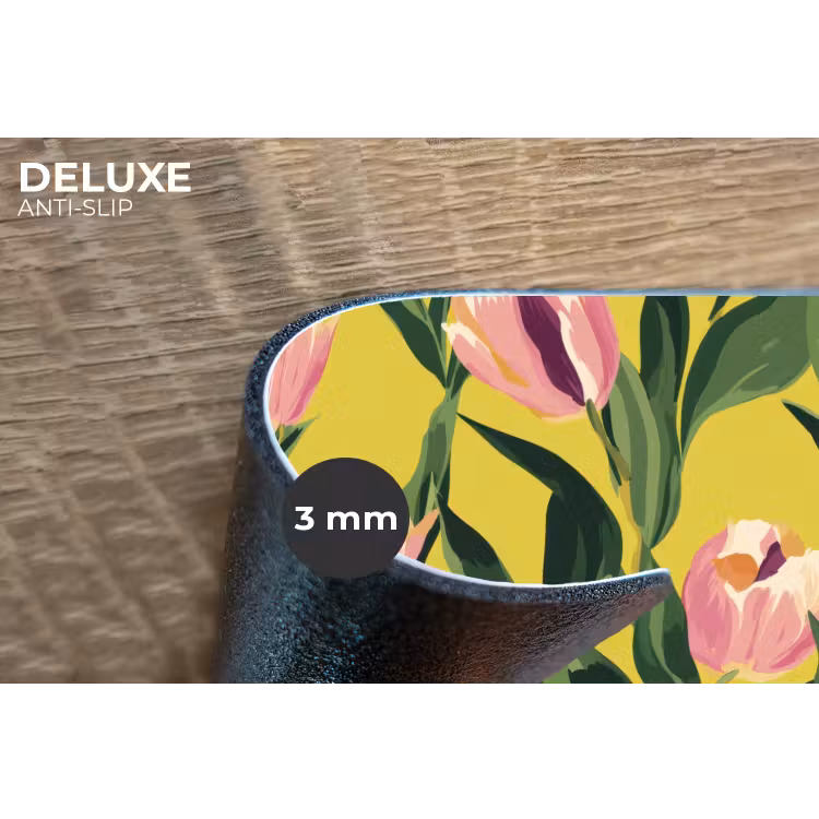 Tulpen - Botanisch - Geel Placemat vinyl groot 368 -closeup
