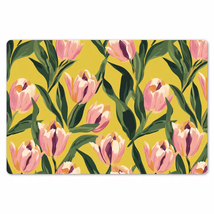 Tulpen - Botanisch - Geel Placemat vinyl groot 368 -zzsfeer1_Kitchenyeah-website