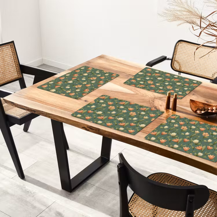 Tulpen - Botanisch - Groen Placemat vinyl groot 368 -zzsfeer4_Kitchenyeah-website