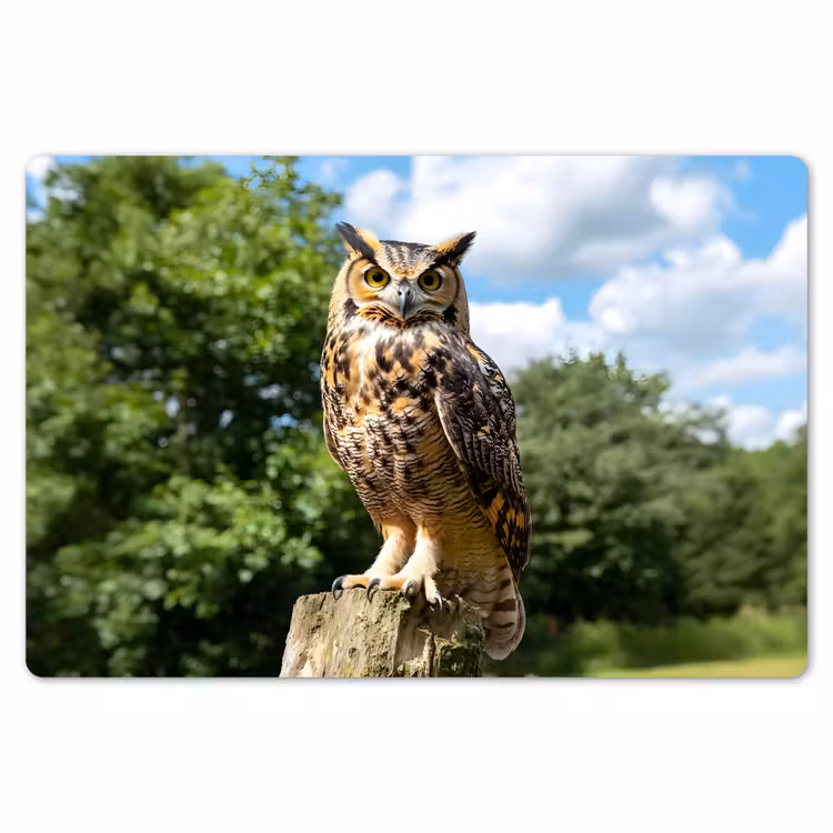 Uil - Boomstronk - Bos - Lucht Placemat vinyl groot -zzsfeer1_Kitchenyeah-website