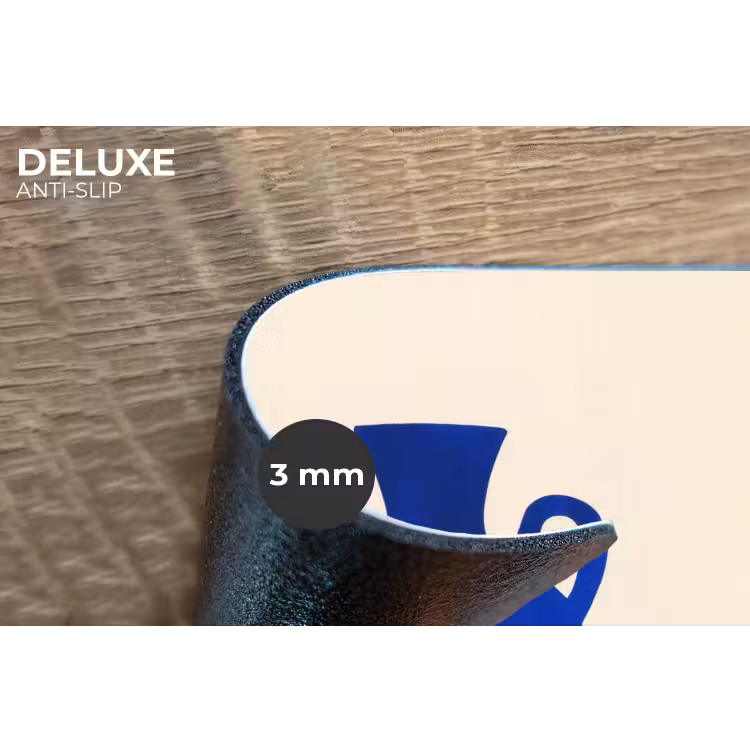 Vaas - Blauw - Geblokt - Modern Placemat vinyl groot -closeup