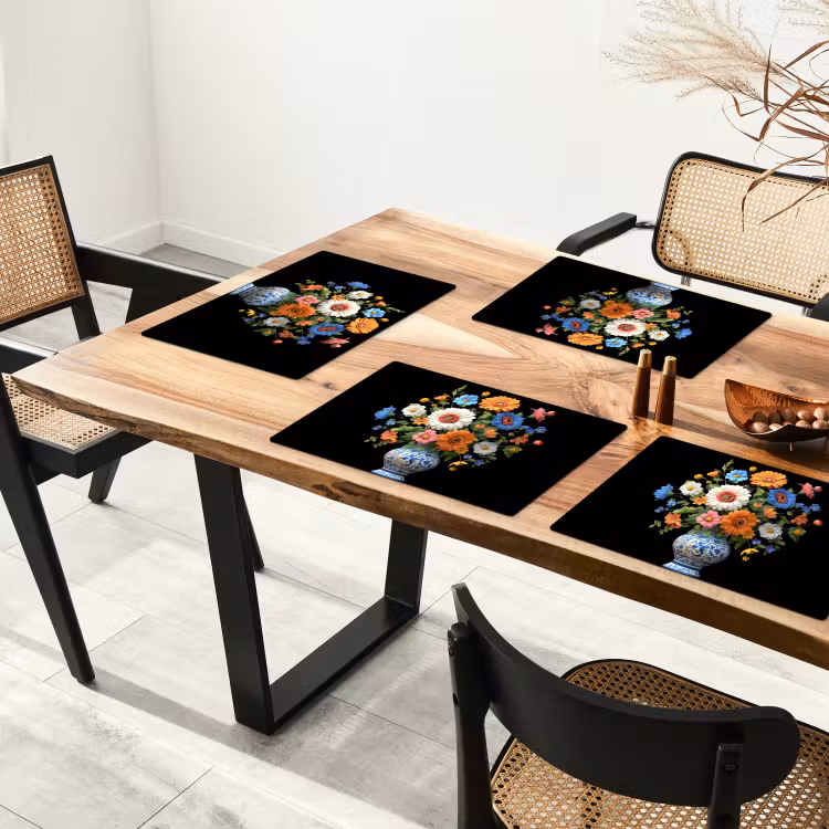 Vaas - Boeket - Bloemen - Kleur Placemat vinyl groot -zzsfeer4_Kitchenyeah-website